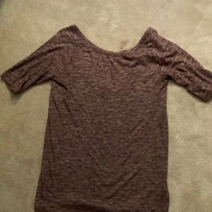 Elbow length tee with drop back